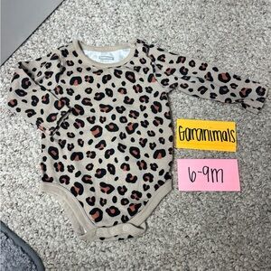 ❤️NWOT Garanimals Infant Leopard Print Bodysuit, Long Sleeves, 6-9M